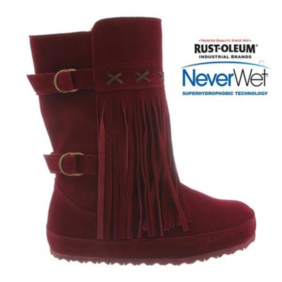 bearpaw burgundy boots